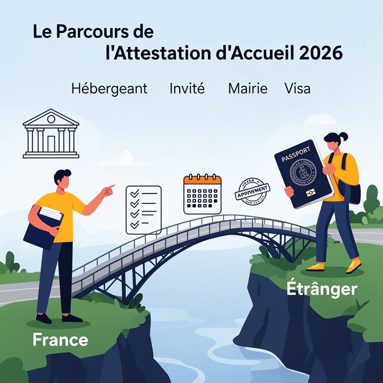 Infographie : attestation d'accueil