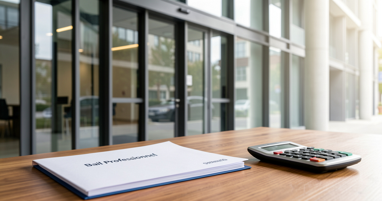 Calcul de révision de loyer professionnel avec l'ILAT sur un bureau moderne avec documents et calculatrice.