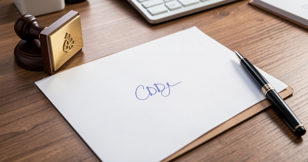 Contrat à durée déterminée signé sur un bureau avec tampon, illustrant la rupture anticipée d’un CDD.
