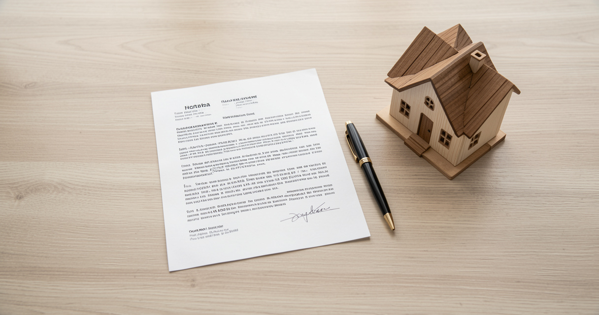 Acte notarié de donation immobilière d'une maison sur un bureau